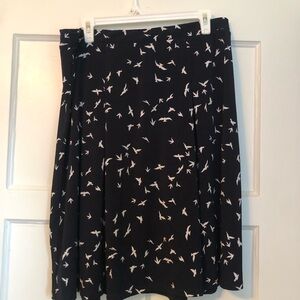 Navy Skirt with bird print